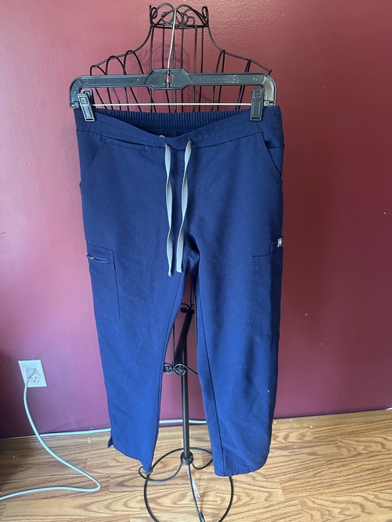 Figs Pants - Figs Navy Drawstring Cargo Sweatpants